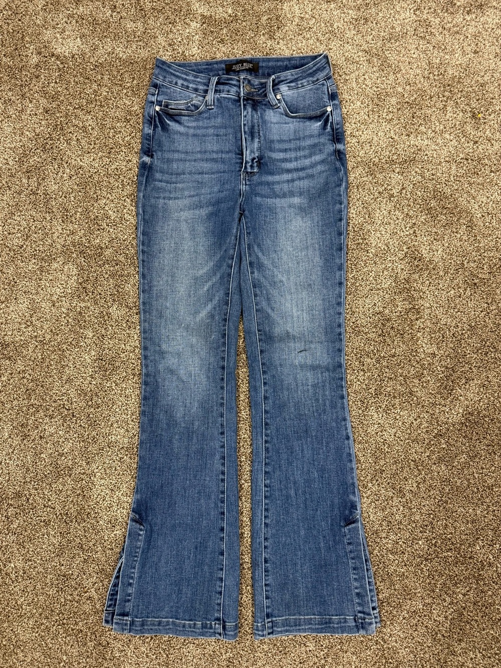 Judy Blue Women’s Stretch Denim Flare Jeans - Classic Medium Wash